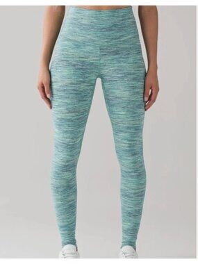 Lululemon Wunder Under High-Rise Pants Space Dye Camo Alberta Lake Fresh Teal 6